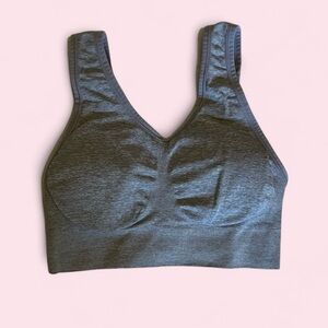 Secret Treasures Charcoal Gray V-Neck Sports Bra